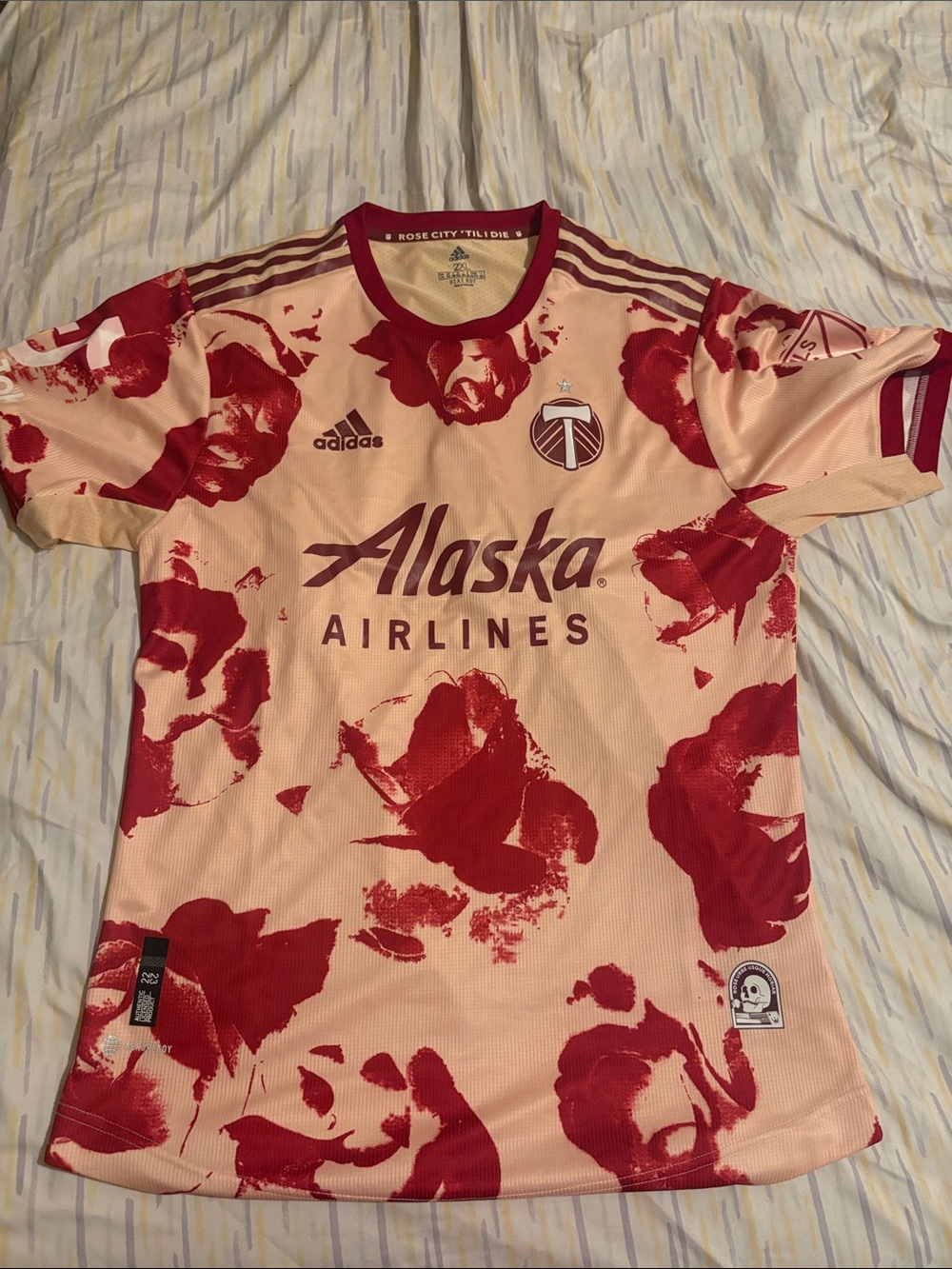 adidas Men’s Portland Timbers MLS Pink and Red Soccer Jersey